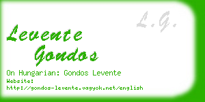 levente gondos business card